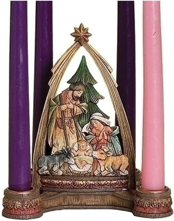 Josephs Studio Josephs Studio 6-1/4-Inch tall Nativity Advent Candle Holder (candles not included)
