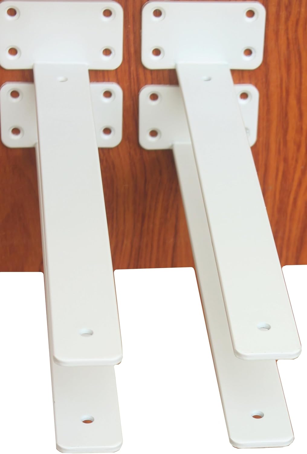 12 Pack - 10 inch Black Hidden L Shelf Bracket (1/5 Inch Thicked) Iron Floating Shelf Brackets Rustic Industrial Metal Brackets for Shelf Support