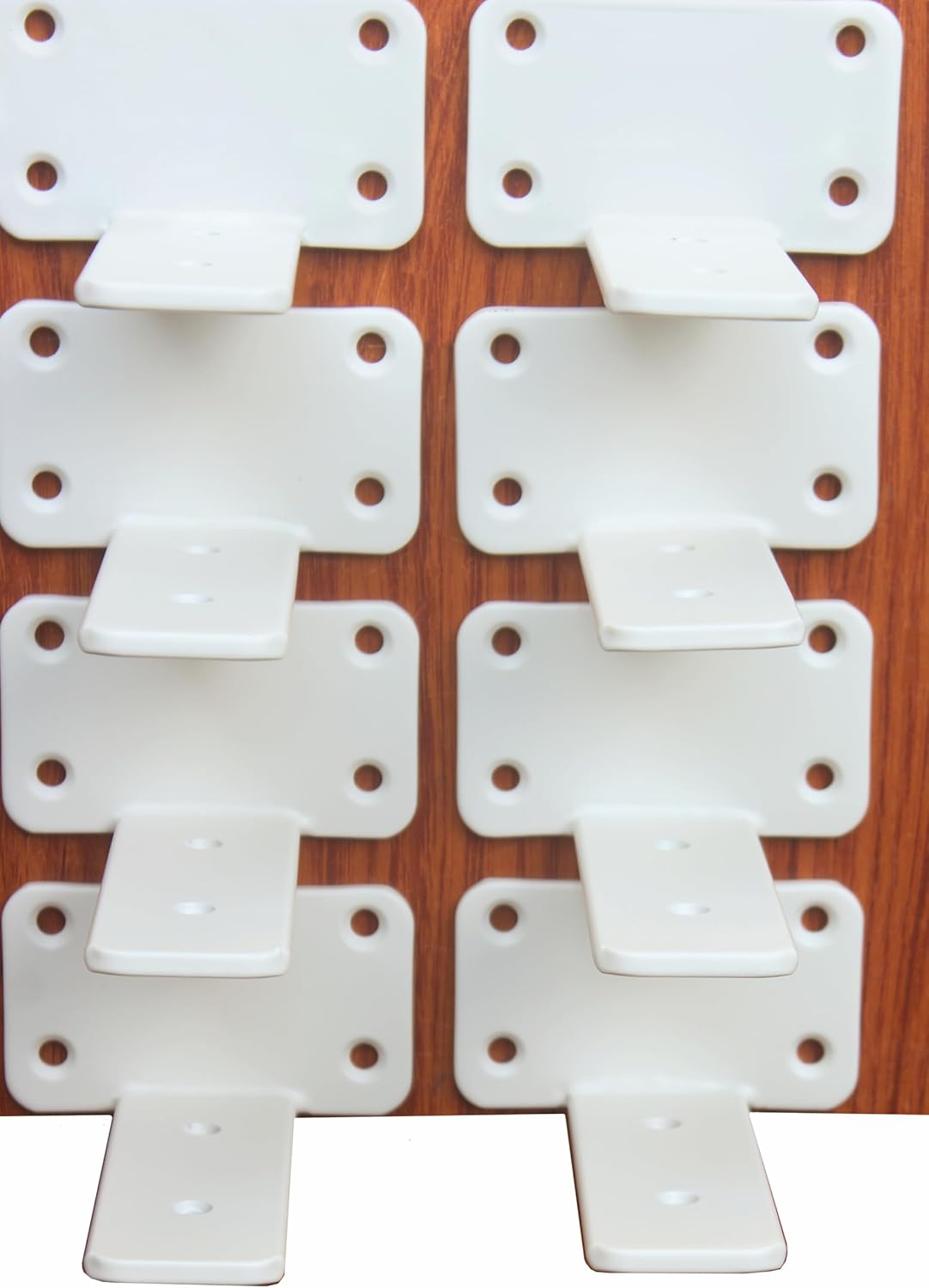 12 Pack - 12 inch Black Hidden L Shelf Bracket (1/5 Inch Thicked) Iron Floating Shelf Brackets Rustic Industrial Metal Brackets for Shelf Support