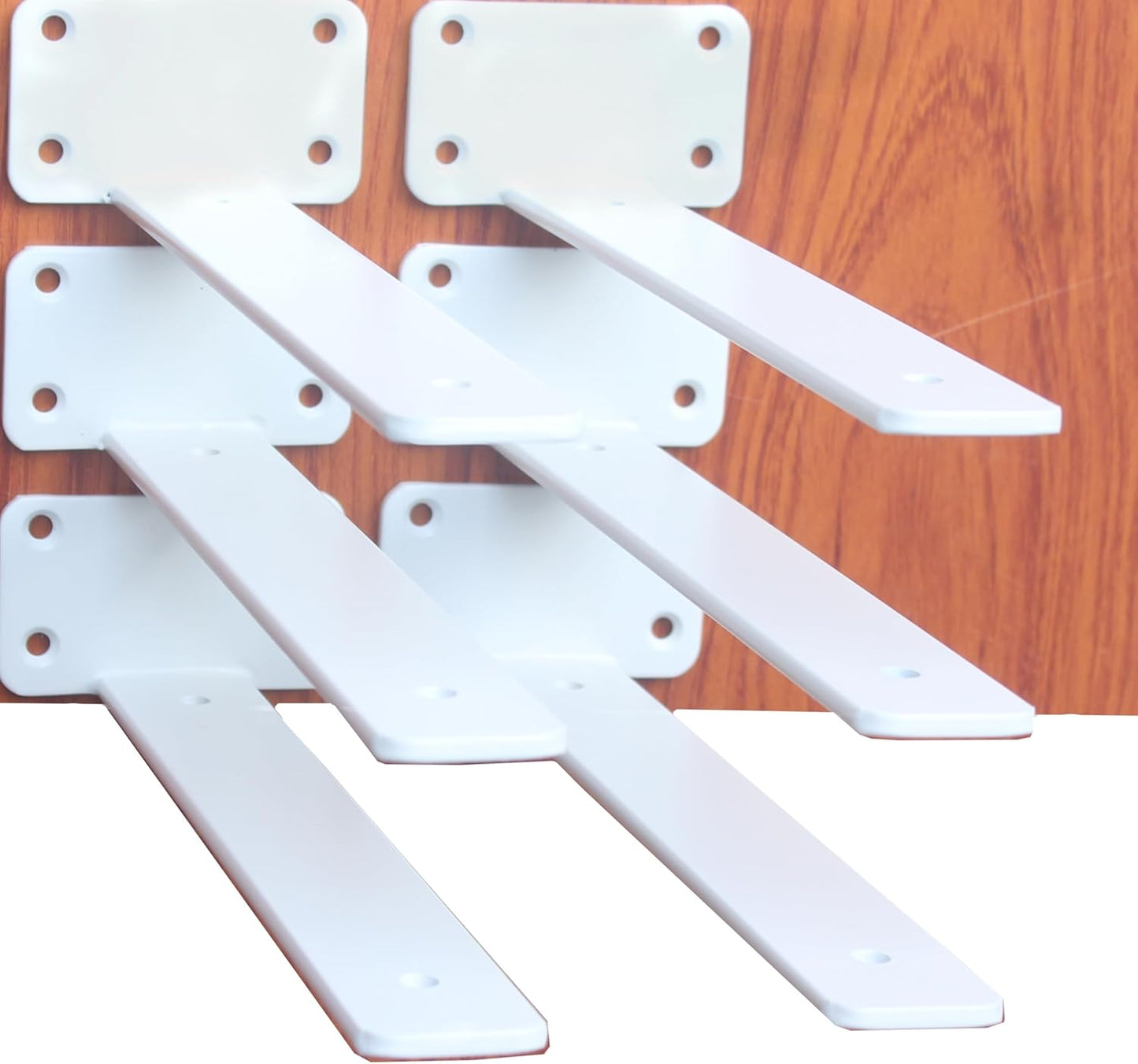 12 Pack - 12 inch Black Hidden L Shelf Bracket (1/5 Inch Thicked) Iron Floating Shelf Brackets Rustic Industrial Metal Brackets for Shelf Support