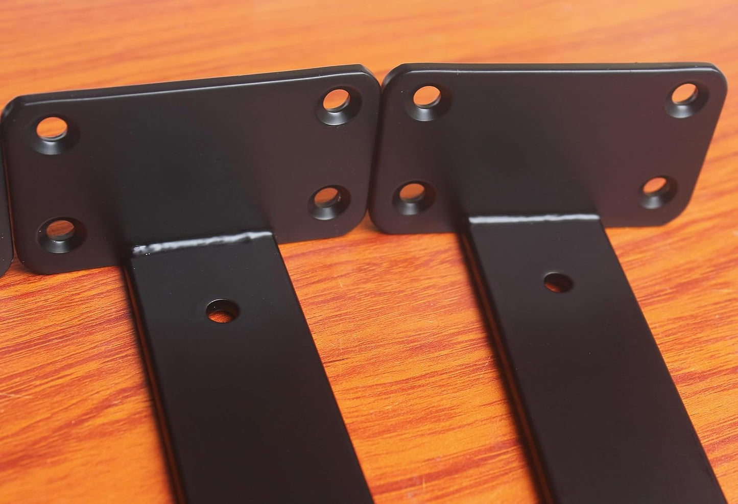 12 Pack - 12 inch Black Hidden L Shelf Bracket (1/5 Inch Thicked) Iron Floating Shelf Brackets Rustic Industrial Metal Brackets for Shelf Support