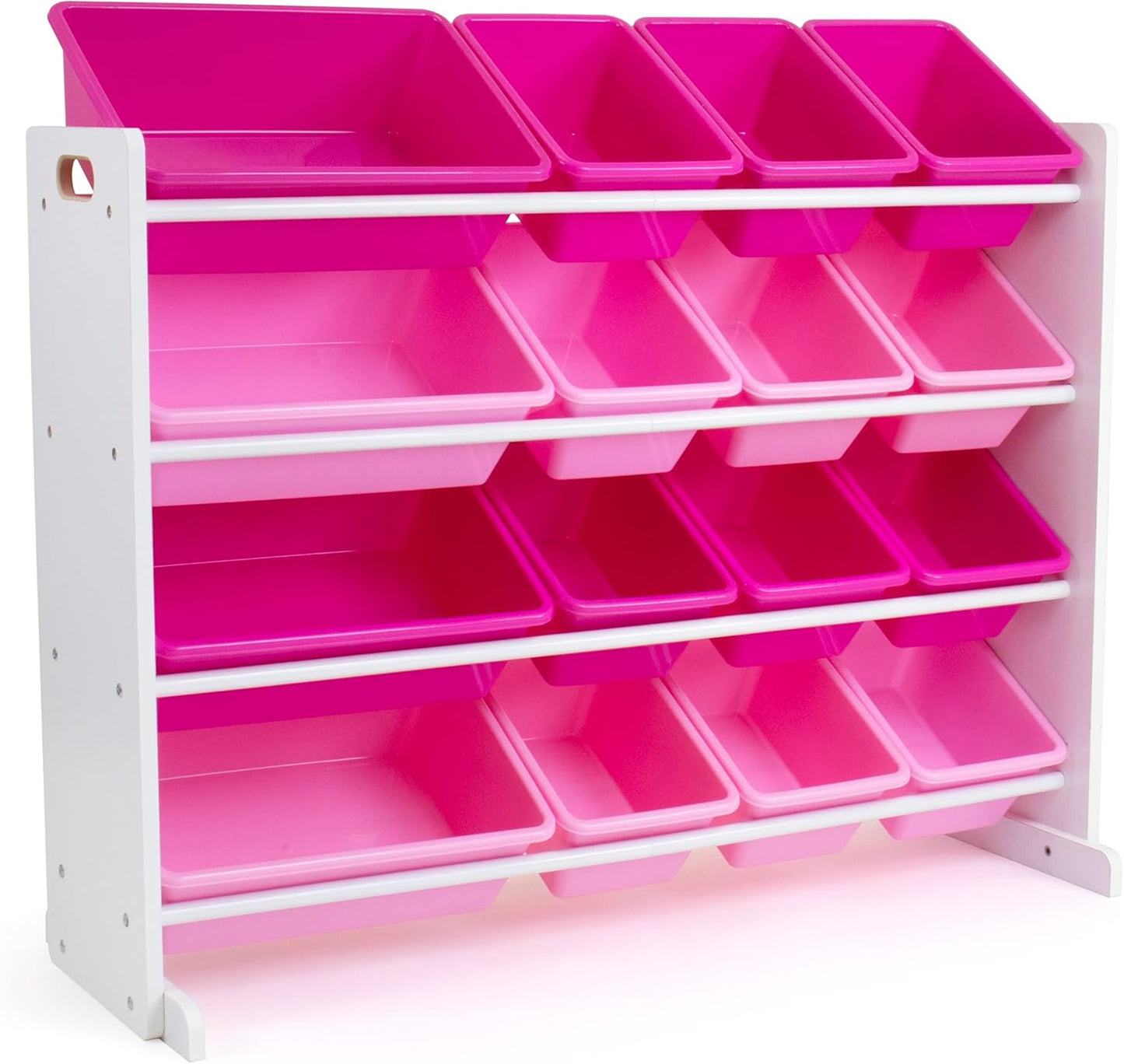 Humble Crew Supersized Toy Storage Organizer with 16 Removable Bins, White/Blue/Pink/Purple – Large Toy Storage for Toddlers Ideal for Kids' Rooms, Playrooms, and Nurseries - Modern Toy Bins for Kids