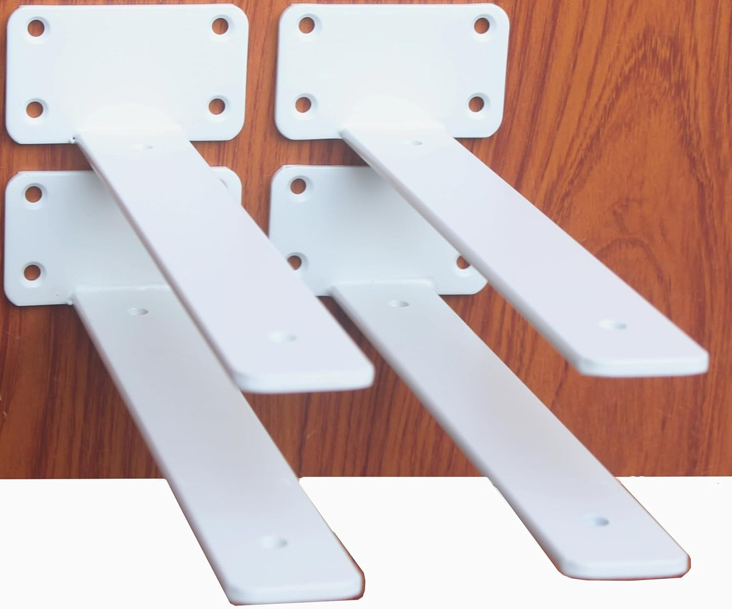 12 Pack - 10 inch Black Hidden L Shelf Bracket (1/5 Inch Thicked) Iron Floating Shelf Brackets Rustic Industrial Metal Brackets for Shelf Support