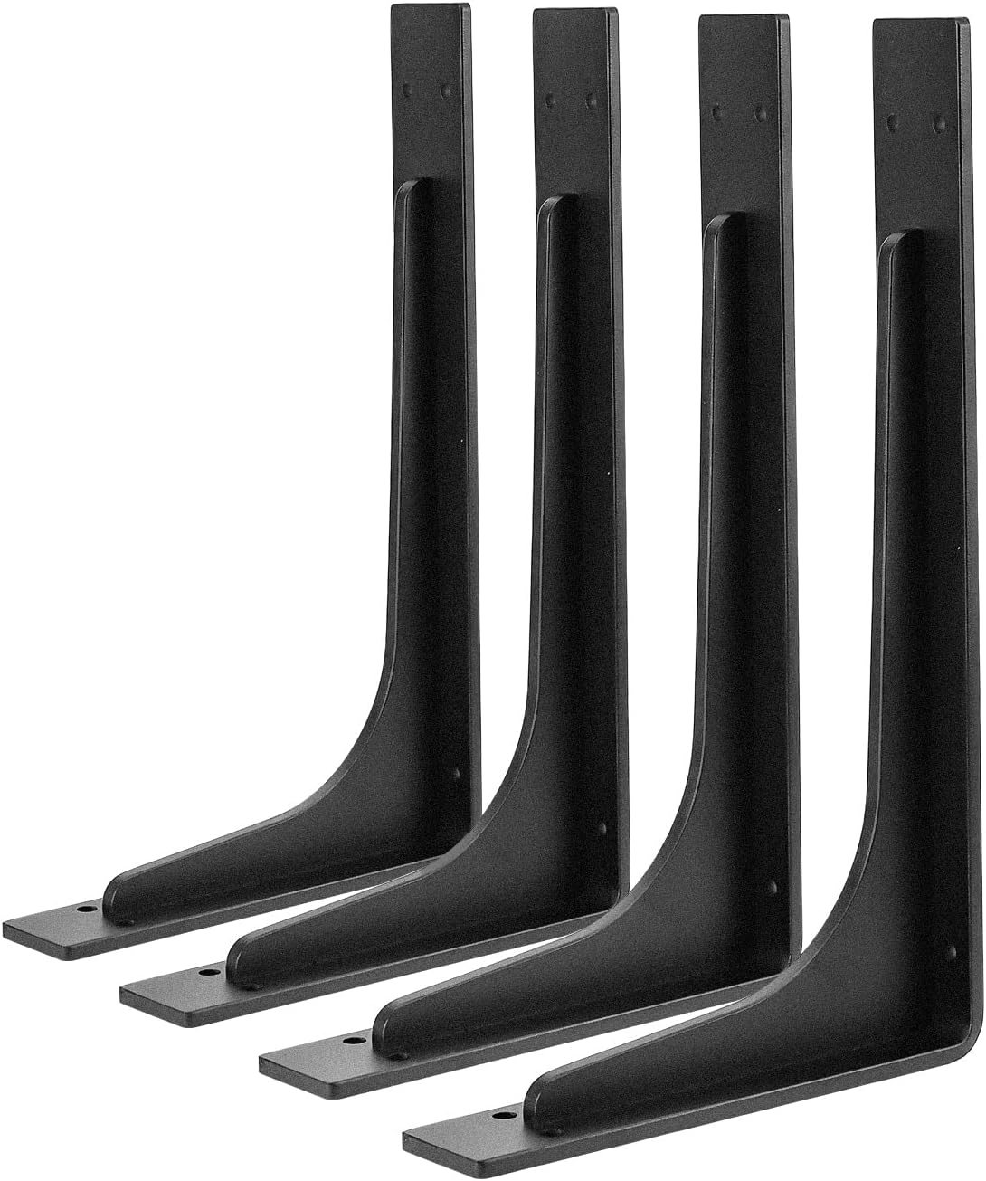 10"x 6"Shelf Bracket ,L Shelf Brackets,max Load 300lbs, Premium Alloy Metal Heavy Duty Shelf Bracket, high Strength Mounting Hardware Included, countertop Support,Corner Brace,Pack of 4.