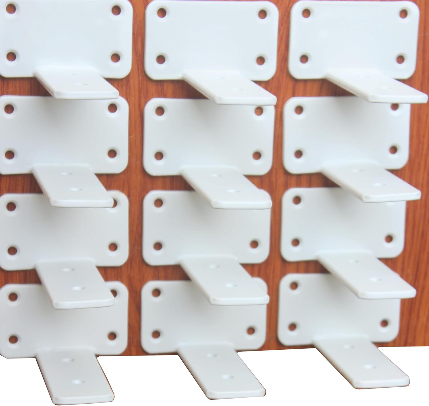 12 Pack - 10 inch Black Hidden L Shelf Bracket (1/5 Inch Thicked) Iron Floating Shelf Brackets Rustic Industrial Metal Brackets for Shelf Support