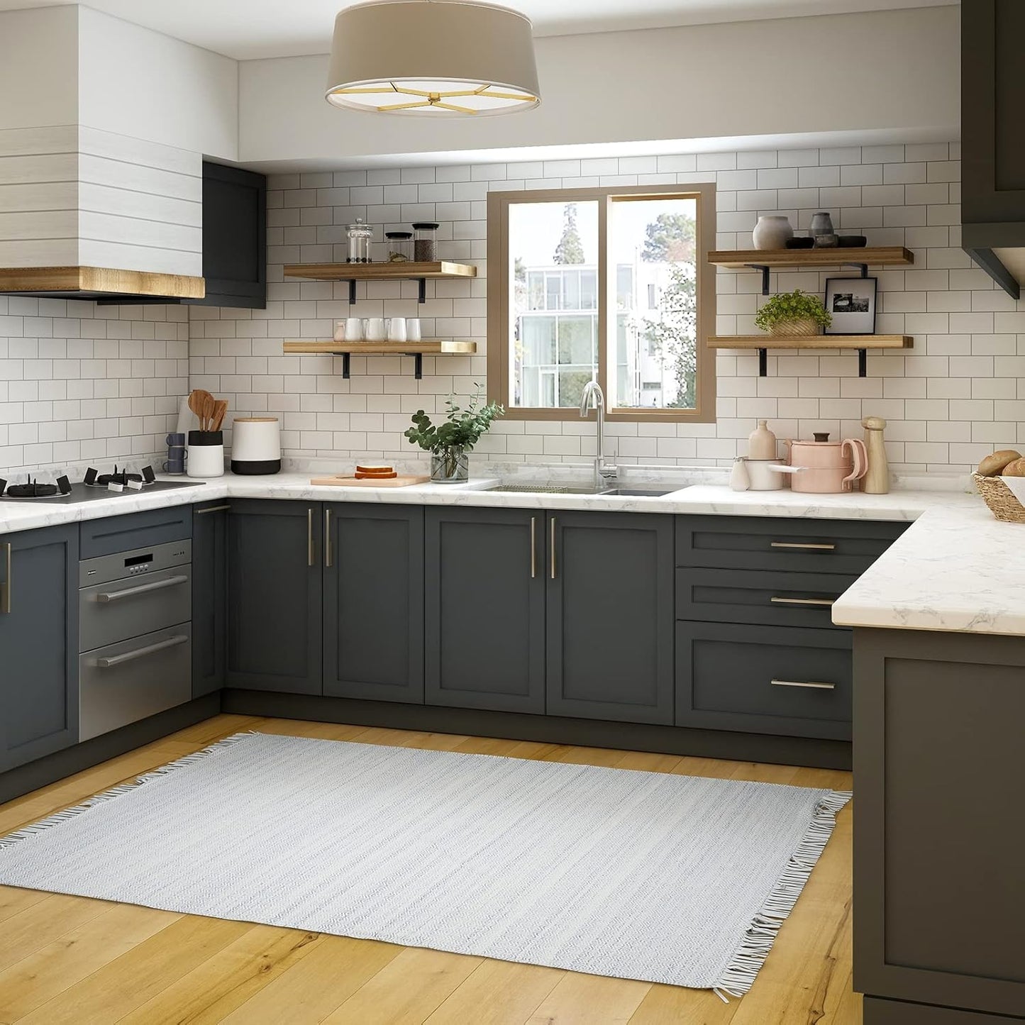 10"x 6"Shelf Bracket ,L Shelf Brackets,max Load 300lbs, Premium Alloy Metal Heavy Duty Shelf Bracket, high Strength Mounting Hardware Included, countertop Support,Corner Brace,Pack of 4.